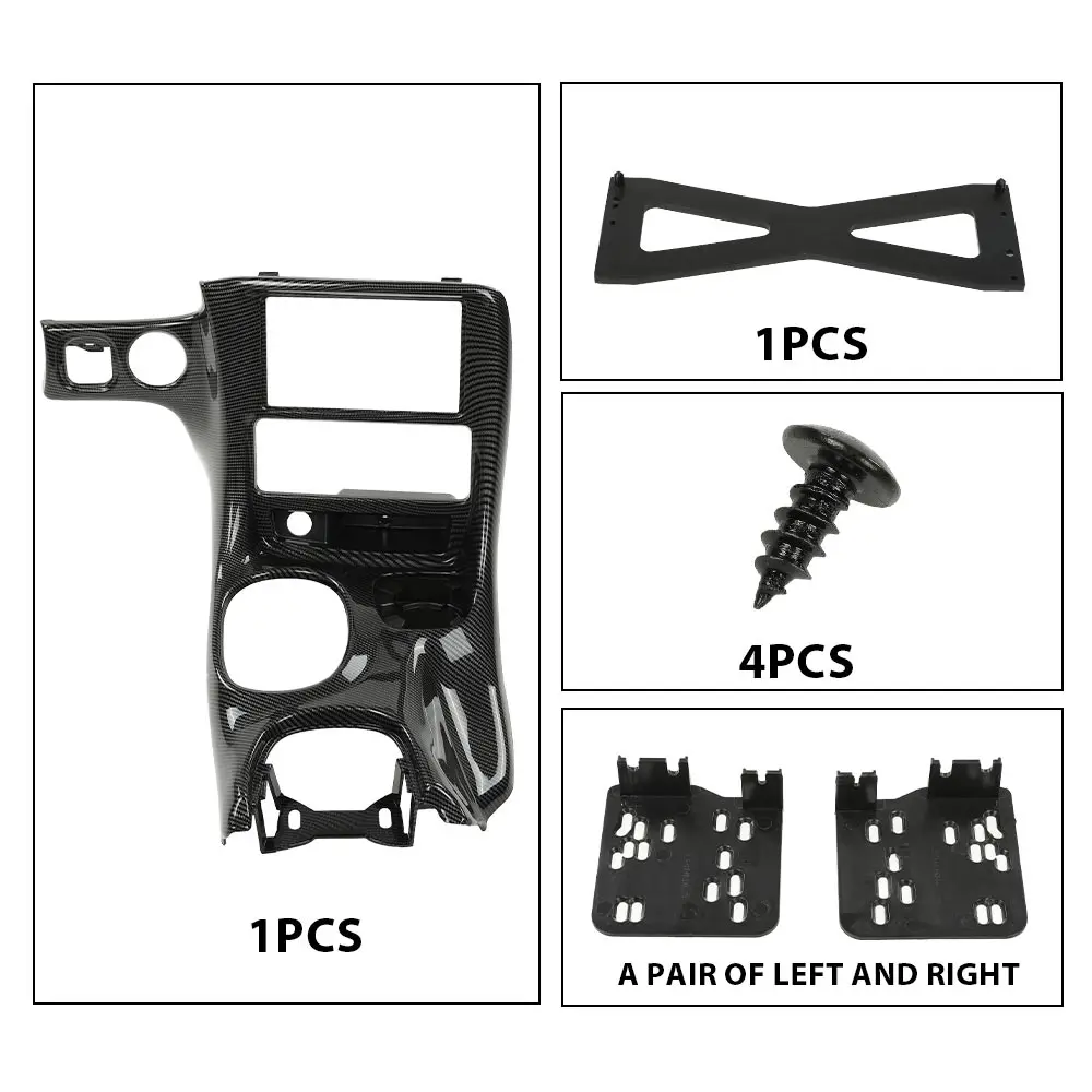 Double Din Radio Center Dash Bezel Kit Carbon Fiber Compatible with Chevy Corvette C5 1997-2004 10407815 Durable Sturdy Strong