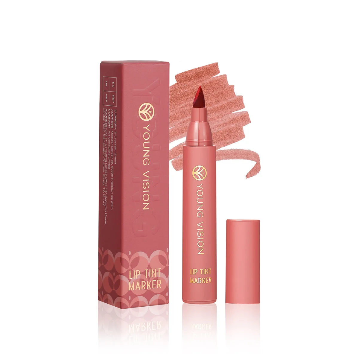 YOUNG VISION Lip Tint Marker Liquid lipstick with Nude Matte Shades, Lip Liner and Stick 2-in-1, Long Wearing and Waterproof 3