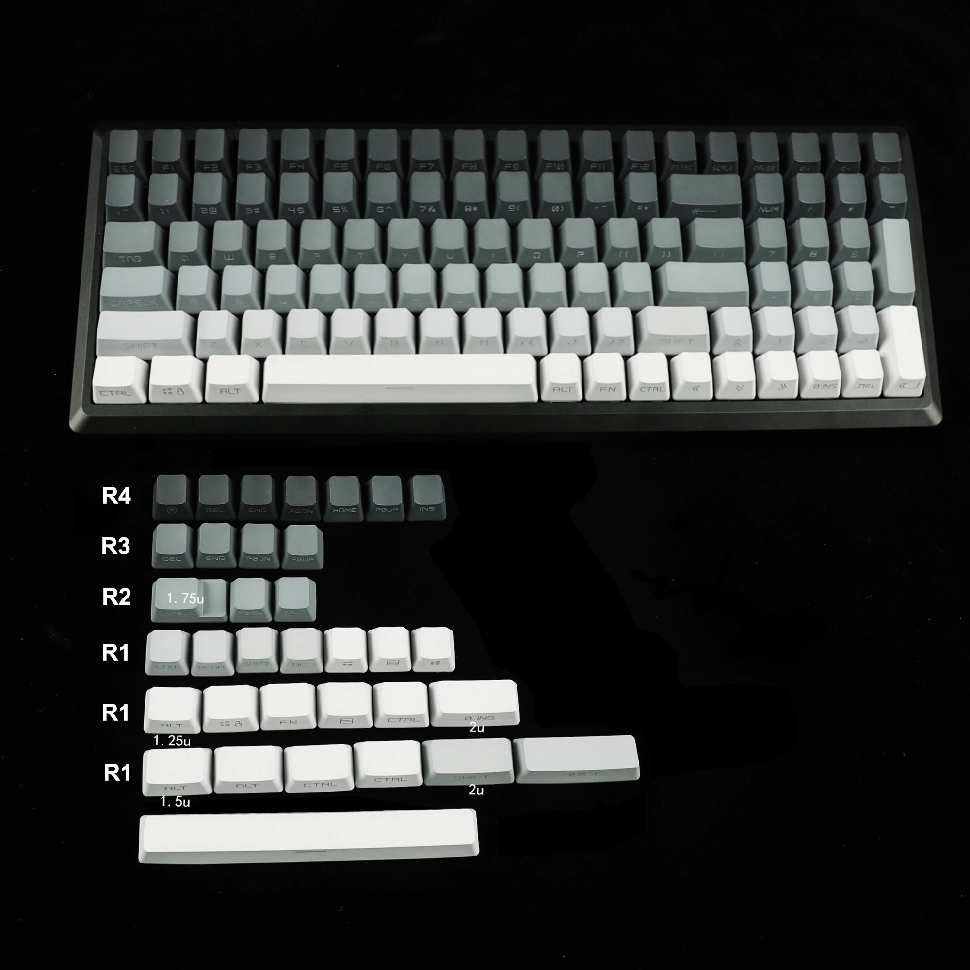 chave polar dia pbt duplo tiro brilhar através de teclados retroiluminados para mx teclado mecânico