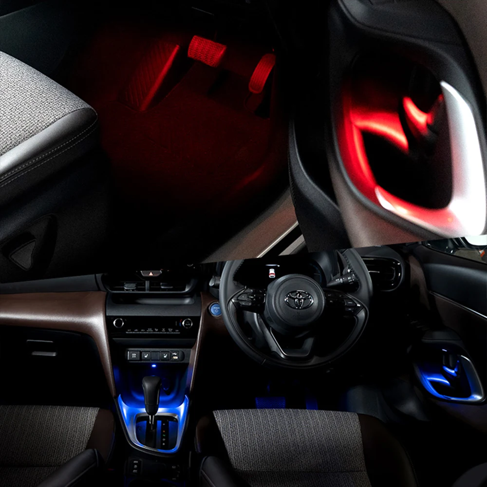 LED Interior Ambient Footwell Lights for Toyota Mazda Subaru Yaris Camry Corolla accessories glovebox Decorative Illuminator
