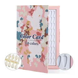 Leather Nail Polish Swatch Chart Display Book for Salon and DIY Nail Art (B 216 with tips)
