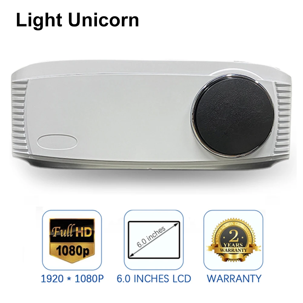 Projecteur Licorne 1080p, 6800 Lumens, Usb, Multiécran, Affichage