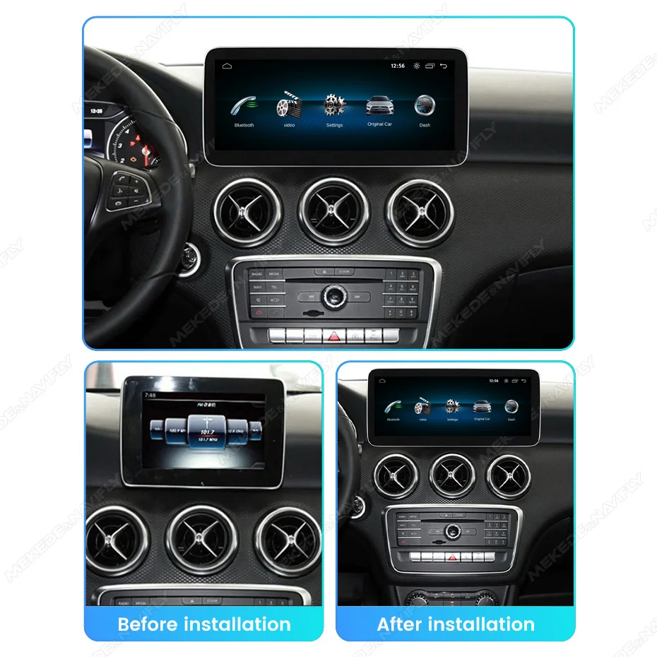MEKEDE Linux Multimedia-Touchscreen mit Wireless CarPlay und Android Auto für Mercedes A-Klasse W176, GLA X156, CLA C117, G-Klasse W461, W463 – Detail 6