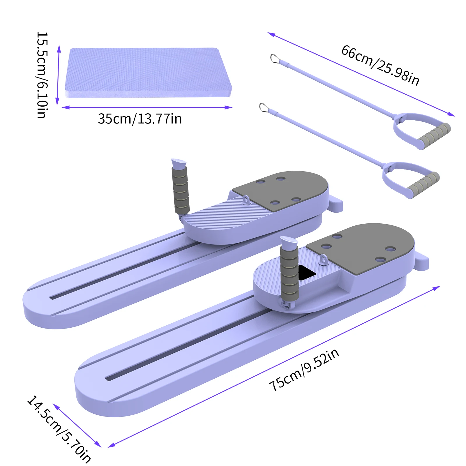 Abnehmbares Pilates-Board, tragbares Heim-Fitnessgerät mit digitaler Anzeige, Widerstandsbändern und Balance-Board für Ganzkörper- und Core-Training – Detail 15
