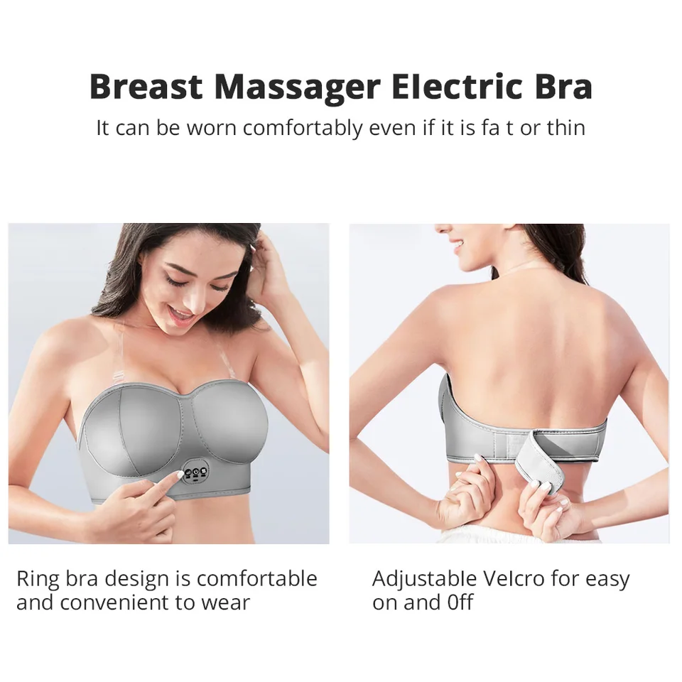 Massageur Chauffant Poitrine Lift Vibration Enlargement - Neuf Générique Rechargeable USB Bleu