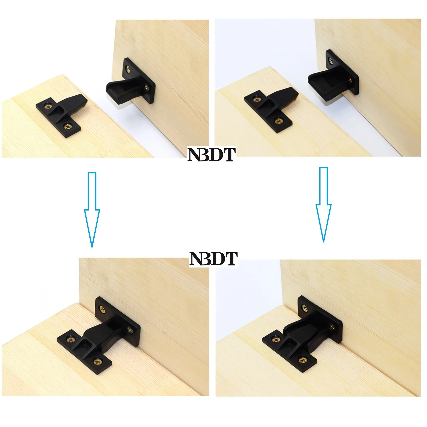 40Pcs Black ABS Adjustable Fixing Push Quick Click Clip On Corner Joiner Furniture Cabinet Fake Drawer Crown Molding Filler