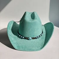 Nouveau grand bord Cowgirl Cowboy Vegan daim chapeau feutre Fedora chapeau pour femmes hommes classique et à la mode tout-match chapeau sombrero vaquero 3