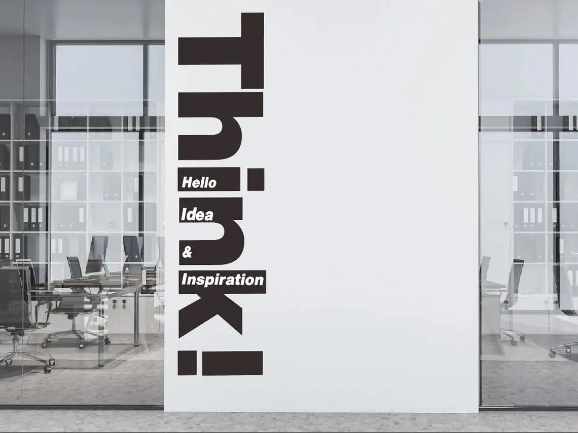 Фото Настенная Наклейка Think Idea, цитата для офиса, фото, съемное украшение для дома, спальни, гостиной, обои P1066 №1