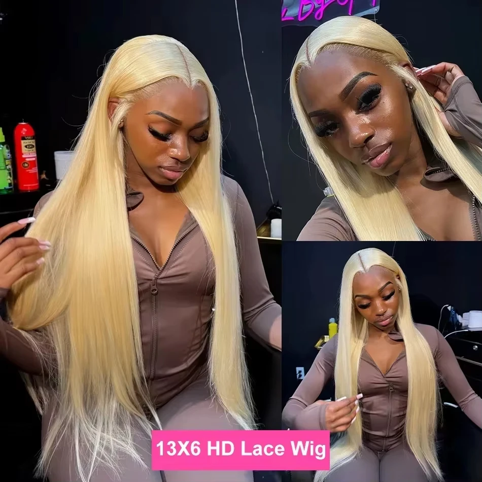 Blonde 613 HD Lace Frontal Wig 13x6 Human Hair Wigs Straight Wig Brazilian For Black Women 30 40 Inch Lace Front Wig 250 Density 2