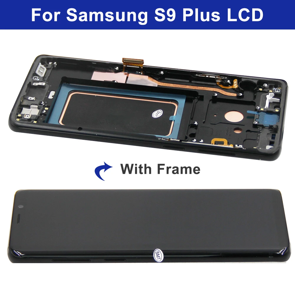 S9+ Super AMOLED Display Screen for Samsung Galaxy S9 Plus G965F G9650 Lcd Display Digital Touch Screen with Frame Assembly Part