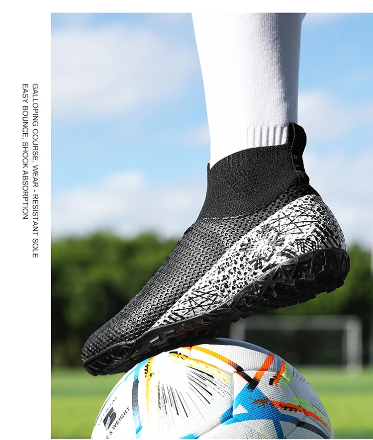 Men FG/TF Football Boots Futsal Professional Unisex Soccer Shoes High Quality Grass Training Sport Non Slip Outdoor Male_voghion.com