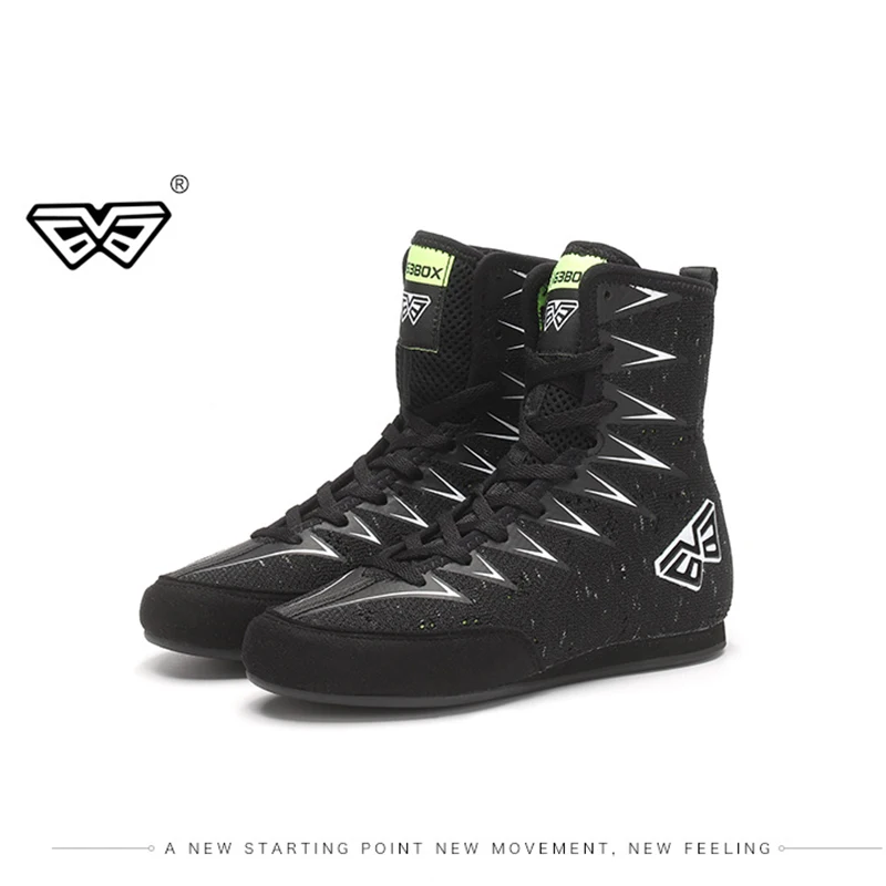 Child Small Size 32 34 High Cut Boxing Wrestling Shoes Breathable Combat Sneakers Martial Arts Taekwondo Lace Up Boots