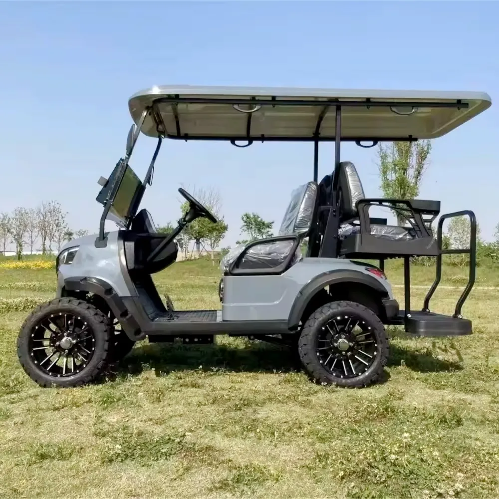 4+2 6 Seats 72V Lithium Battery 4 Passengers Electric Off Road Club Car Golf Buggy Cart for Sale