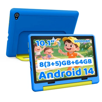KT1016 Kid Tablet 10.1 inch Android 14 Quad Core 8GB RAM 64GB ROM 1TB Expand WiFi Bluetooth Children's Gift Kids Software PC Pad 1
