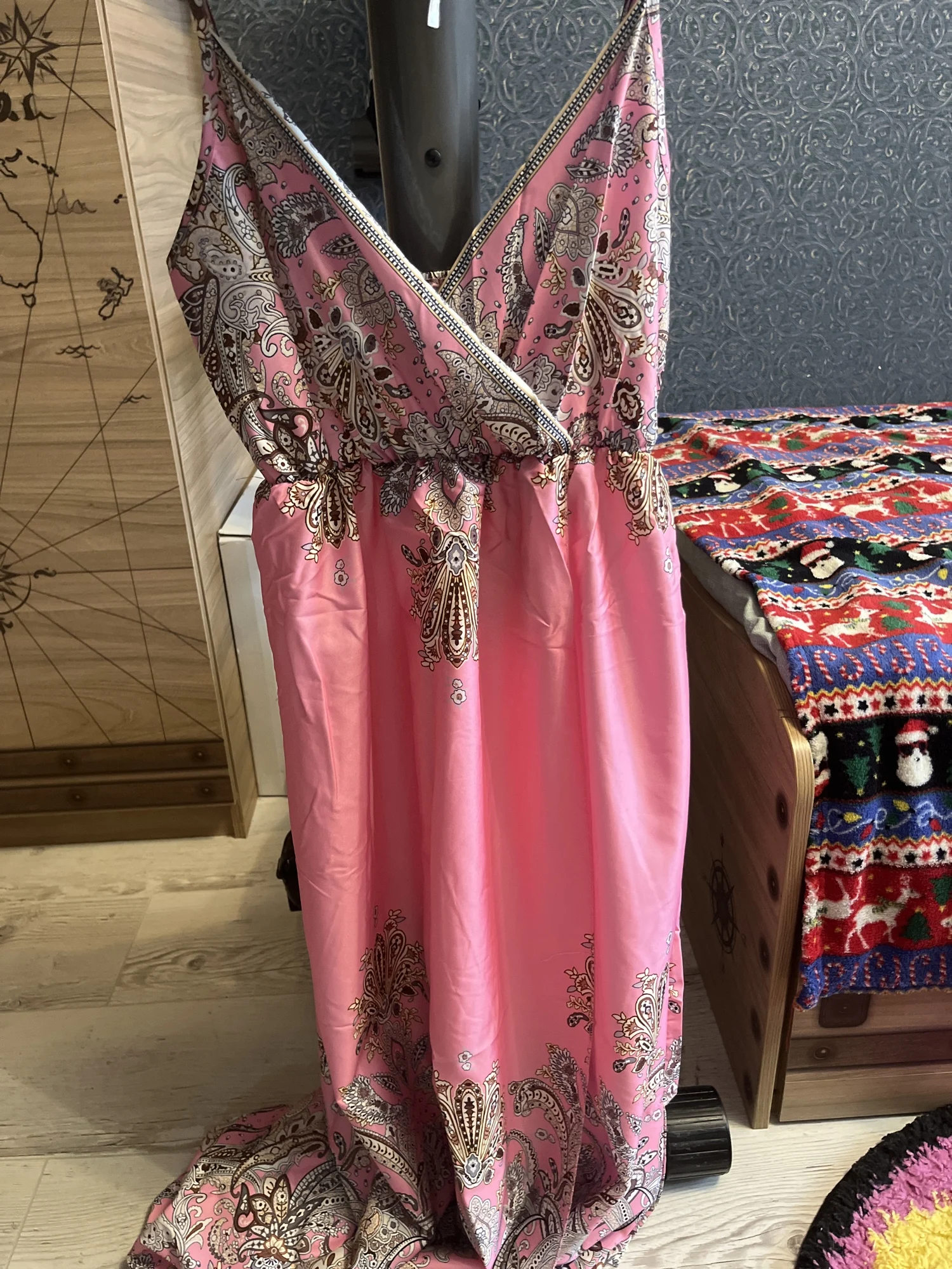 Casual Summer Sleeveless Loose Lace Up Dress V Neck Beach Women photo review
