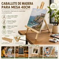 Solid Wood Table Easel Three Sizes Small Medium Large Three Tones Natural White Black Foldable Adjustable for Canvases Paintings Photos Cafe Menus Interior Decoration 5