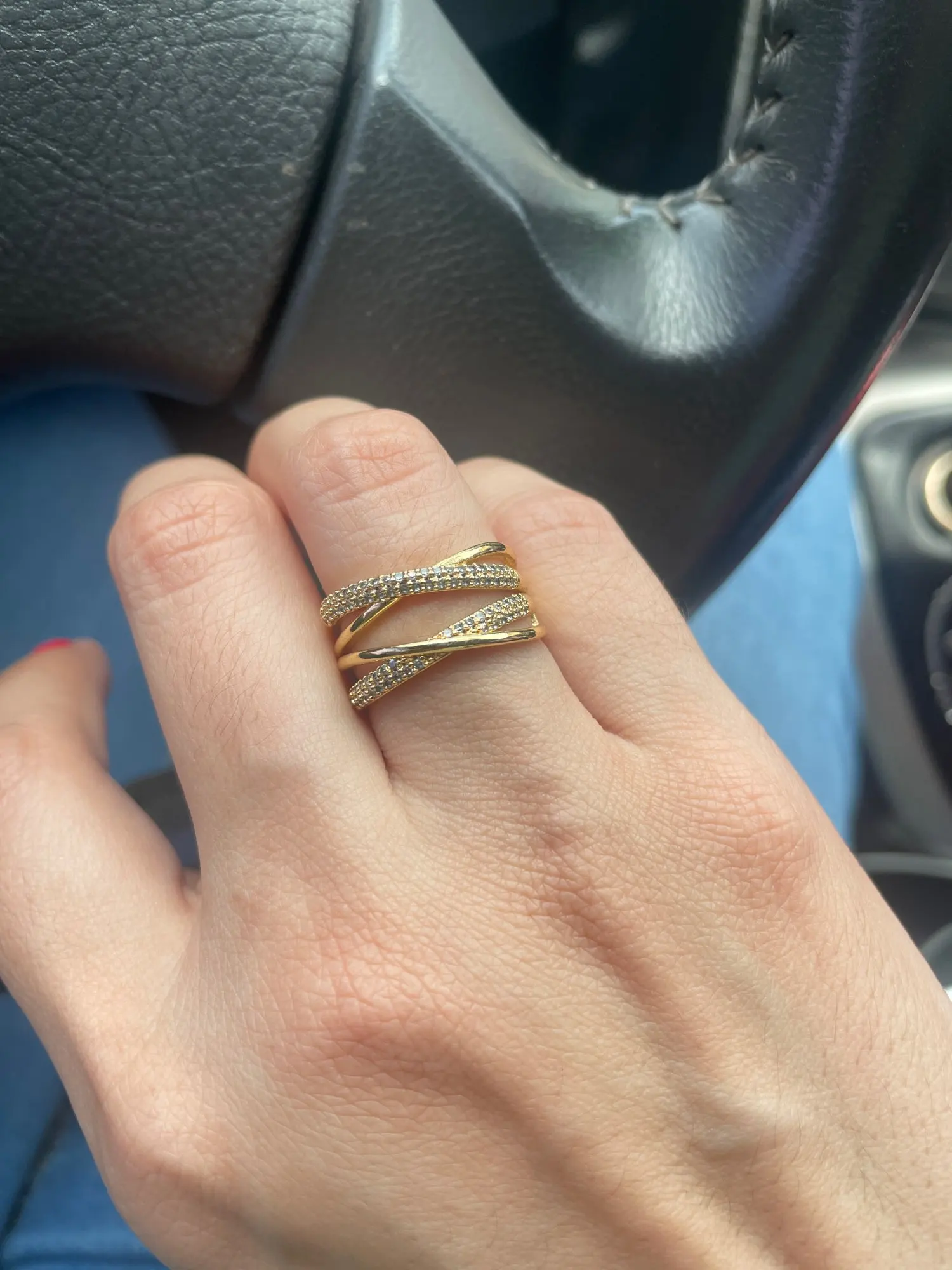 Fashion Gold Color Stainless Steel Rings photo review