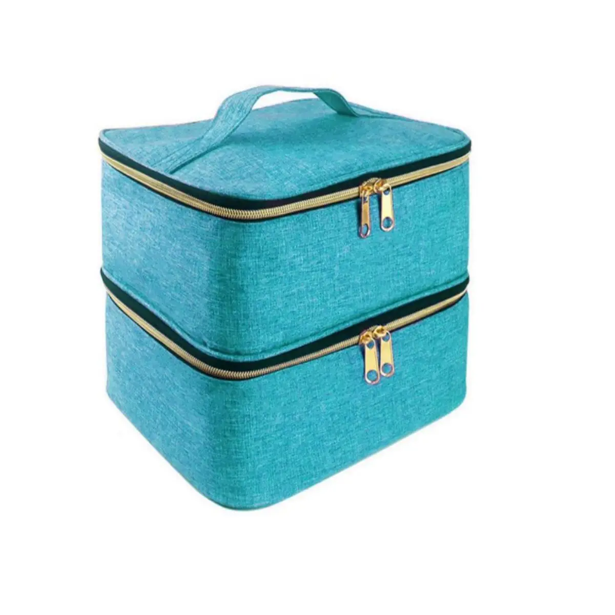 Nail Polish Organizer Handheld Double Layer CosmeticOrganizer Tote Bag For Girls And Women Nail Art, EssentialOil, Cosmetic Set 3
