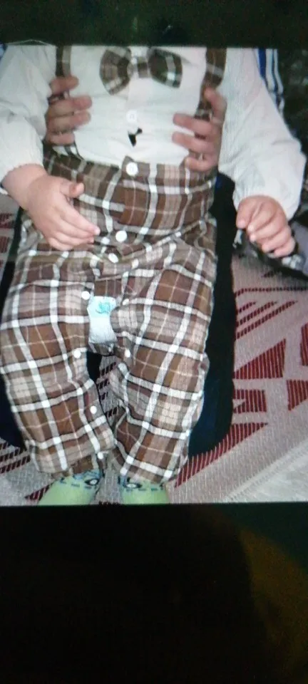 Two-Piece Baby Boy Lapel Suspenders Jumpsuit photo review