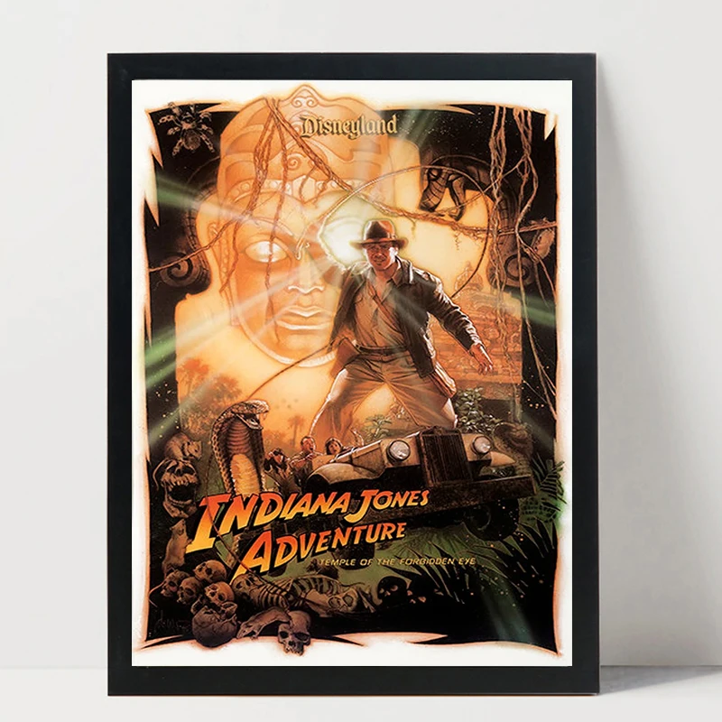 Temple Of The Unded Eye Disney Attrazione Segno Poster Stampa Disney Indiana Jones Adventureland Canvas Painting Wall Art
