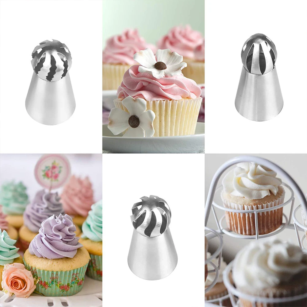 85PCS Marshmallow Flowers Pastry Nozzles Russian Stainless Steel Cake Cream Piping Nozzles Set Pastry Bag Cake Decorating Tools