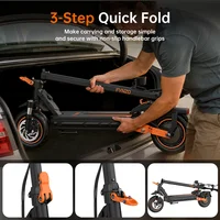 Trottinette électrique pliable NFC Fynzo S11 1100W 15.6Ah Vitesse maximale 45 km/h Double suspension Pneus tubeless 10 pouces Autonomie 60 km Fourche de suspension avant 7