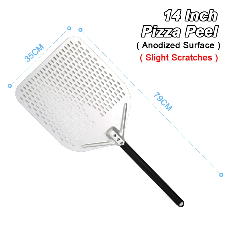 Aluminum Round Pizza Peel Set 35 cm + Stainless Steel Peel 18cm