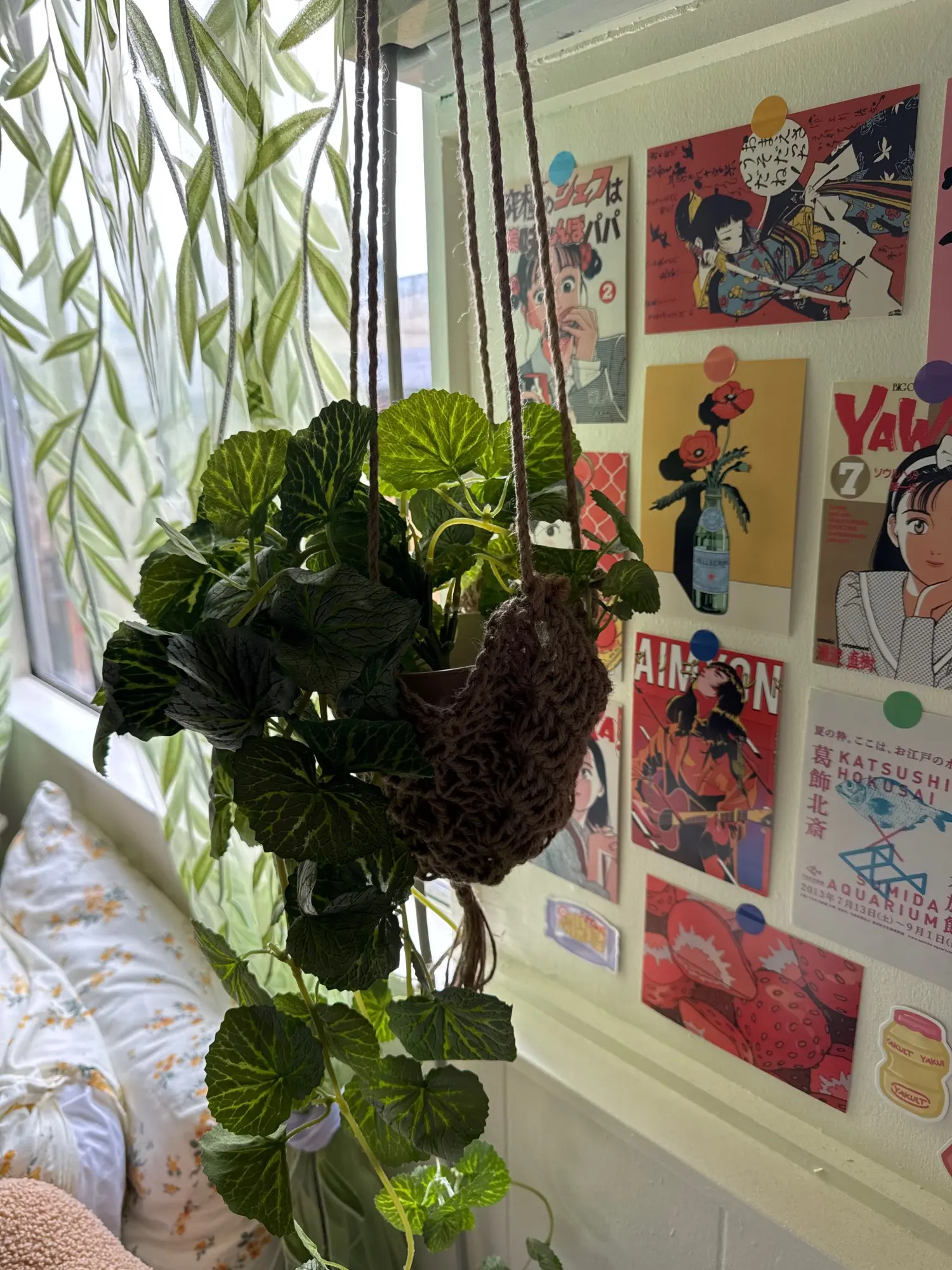 Hanging Basket Plant Handmade Macrame Plant Hanger Flower Pot Planter Hanger Wall Decor Courtyard Garden Hanging Planter photo review