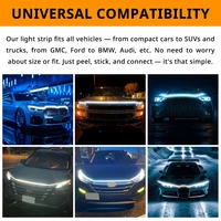 71 inch LED Engine Cover Light Strip Dynamic Scan Start-up Effect Car Hood Upgrade Daytime Running Lights SUV Truck Pickup DRL - Image 5