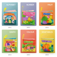 Washable Fabric Books Newborn Baby Educational Puzzle Cloth Book Kids Early Learning Develop Cognize Reading Kidsbook Infant Toy 2