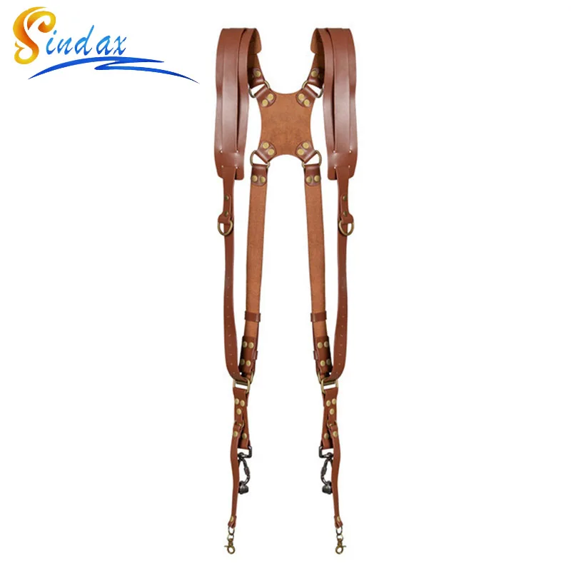 Double Single Shoulder Camera Strap Leather DSLR Camera Strap Rose