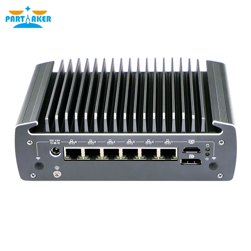 Mini Pc Senza Ventola 6 Intel Nic 1 Hd 1 Dp Tpm2.0 Aes-Ni Soft Router Server Vpn Esxi Rugged Micro Firewall Appliance Support Poe