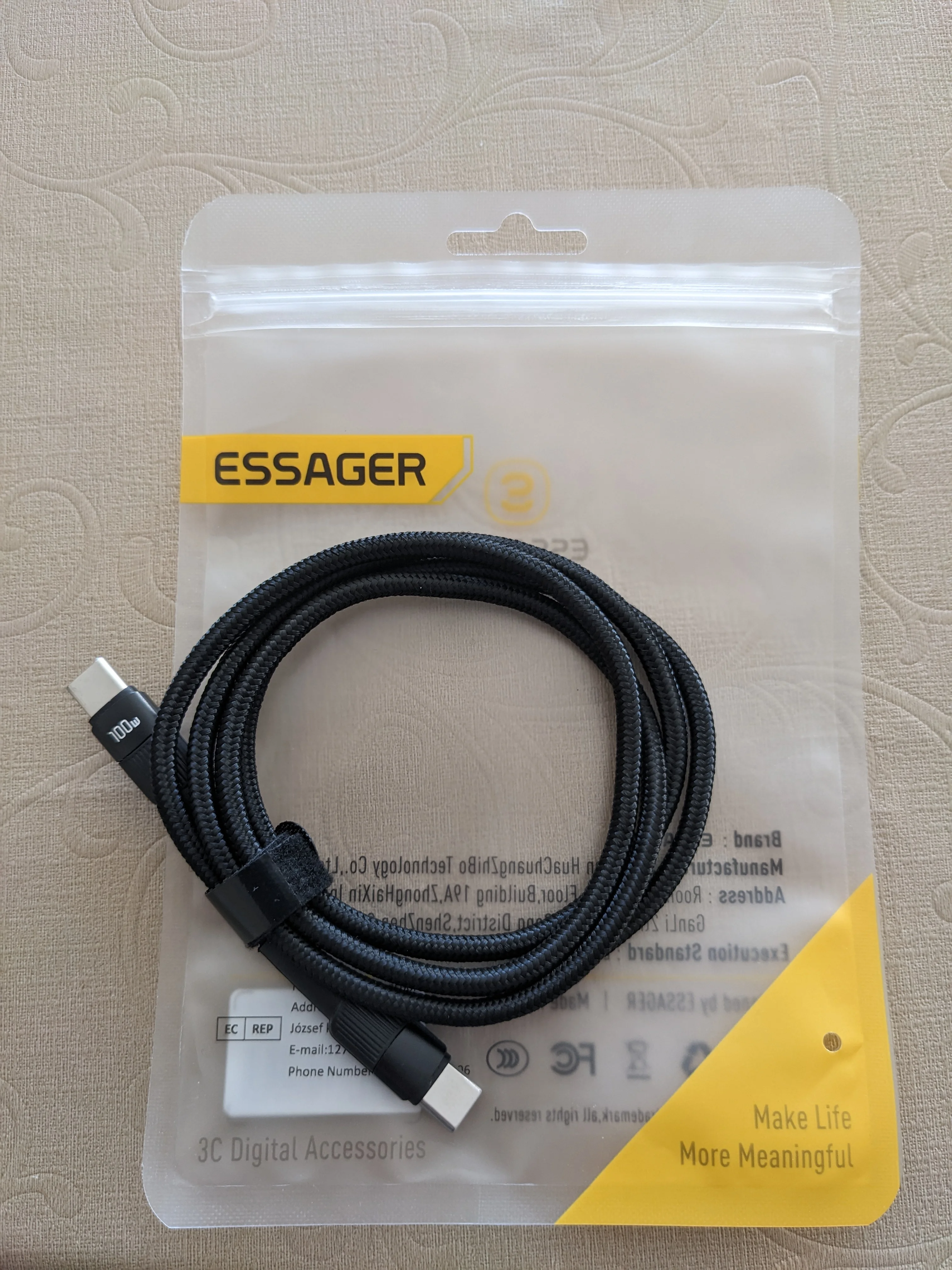 Essager 7A USB C Cable For Huawei Realme OnePlus Poco F3 photo review