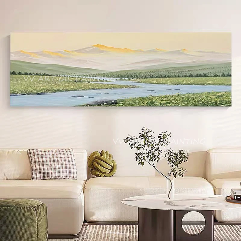 

Canvas thick mountain Landscape Artwork Picture Large Size Abstract 100% Hand Painted thick canvas large size Oil Painting