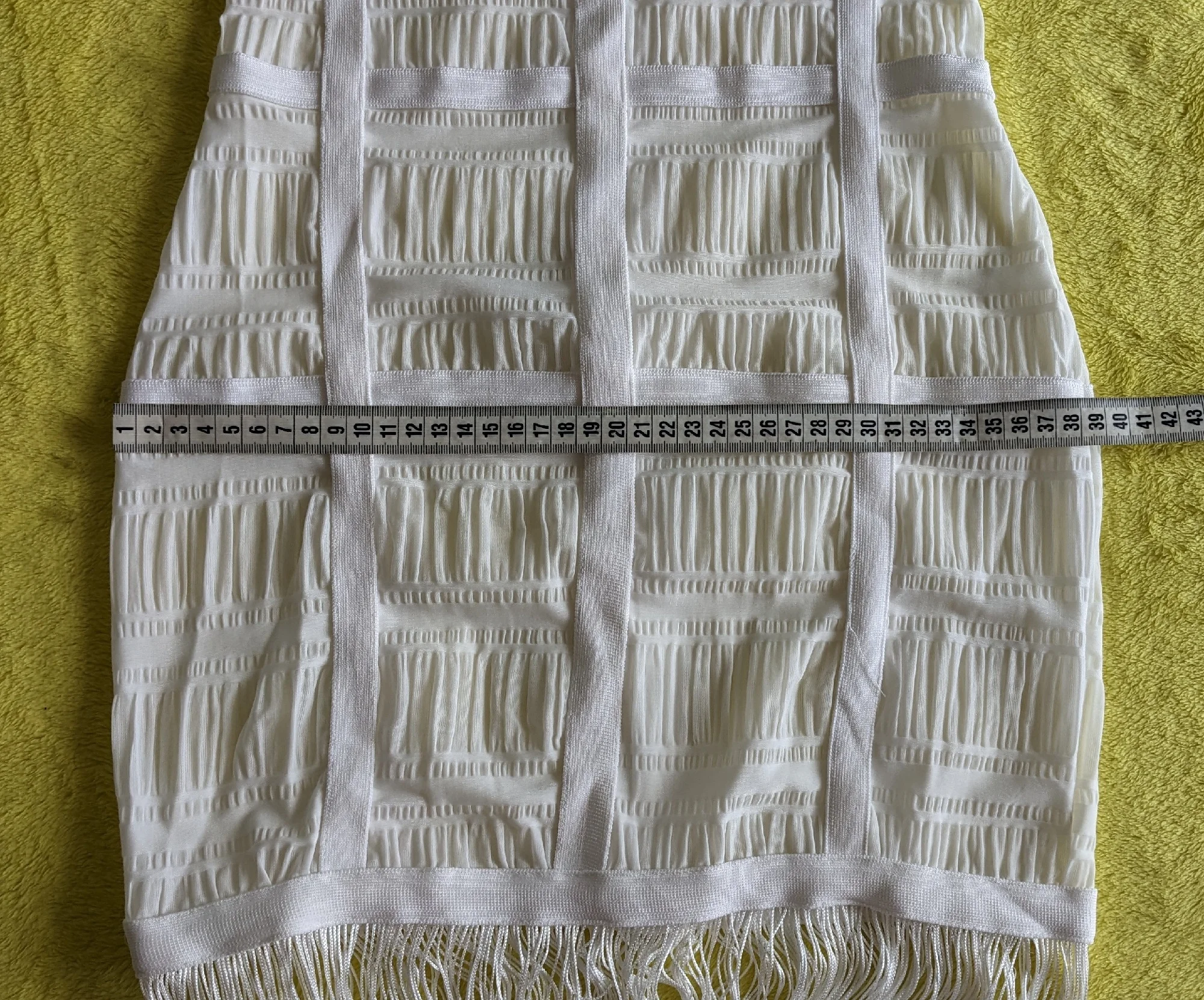 White Sleeveless Tassel Bandage Dress photo review