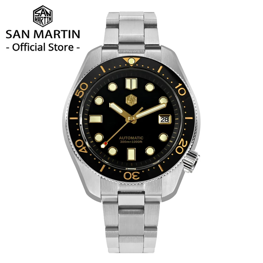 Zegarek męski San Martin 44mm, automatyczny, 300M