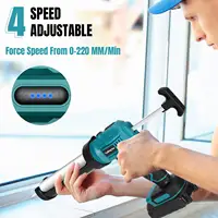 Pistolet à mastic électrique sans fil 4 vitesses pour portes et fenêtres, outil de pose de verre compatible avec batterie Makita 18V 2
