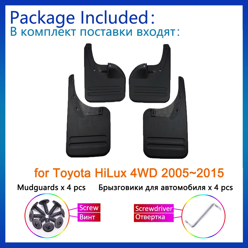 Parafanghi Per Toyota Hilux Vigo (2006-2014) | Set Anteriore E Posteriore | Protezione Da Fango E Schizzi - Foto 6