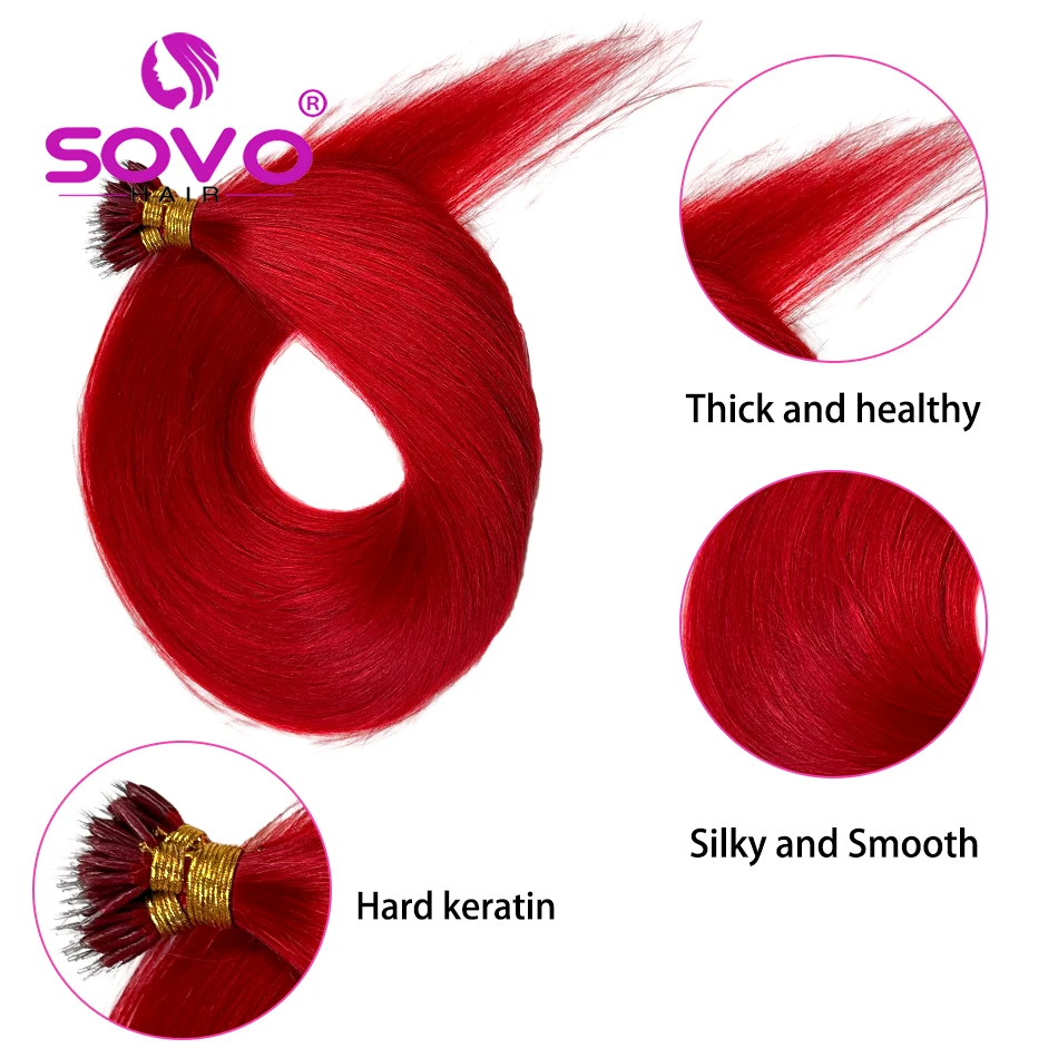 Nano Rings Micro Links Human Hair Extensions Natural Blonde Micro Bead Loop Pre Bonded Remy European Straight Hair 50/100Strands human hair extensions