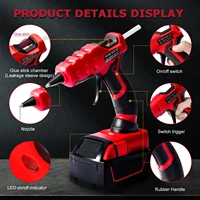 50W Cordless Hot Glue Gun for Milwaukee 18V Battery with 30pcs 7mm Sticks 30s Quick Preheat for Arts & Crafts & DIY (No Battery) 2