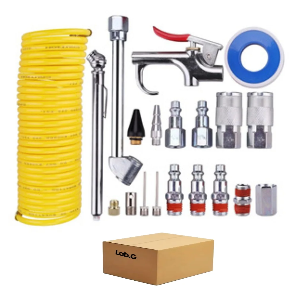 Kit Accesorios Aire Para Compresor Con Manguera 20 Piezas Lab.G