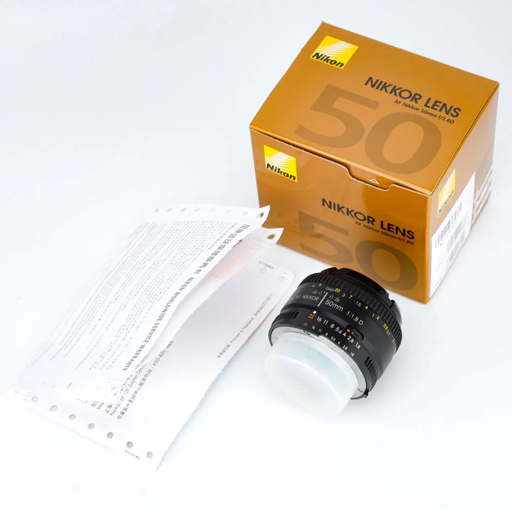 Nikon AF Nikkor 50mm f/1.8D レンズ 確認済 Nikon AF NIKKOR 50mm f/1.8