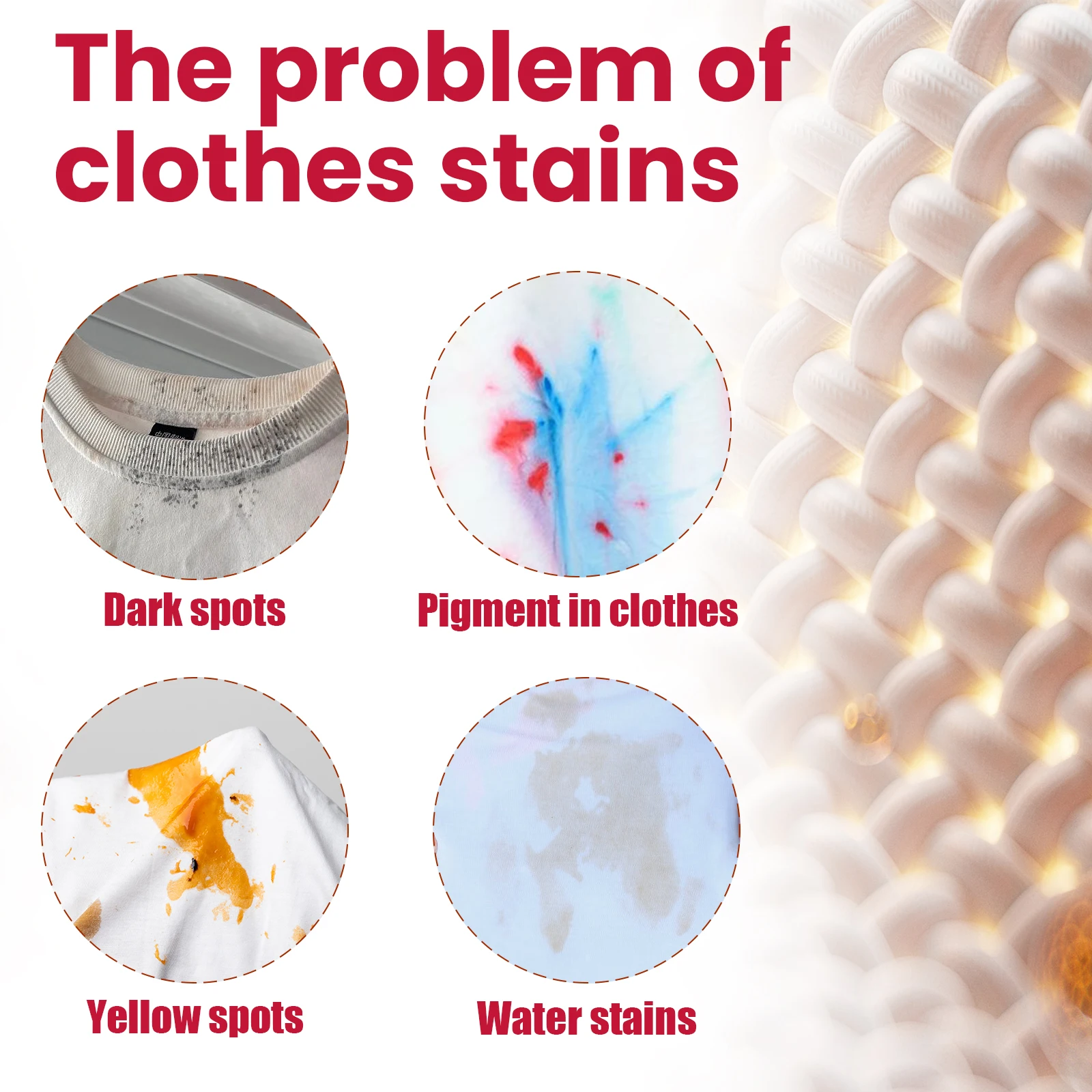 Portable Eco-friendly Clothing Stain Remover Wipes Fabric Clean Oil and Water Stains Dark & Yellow Spots Pigment in Clothes