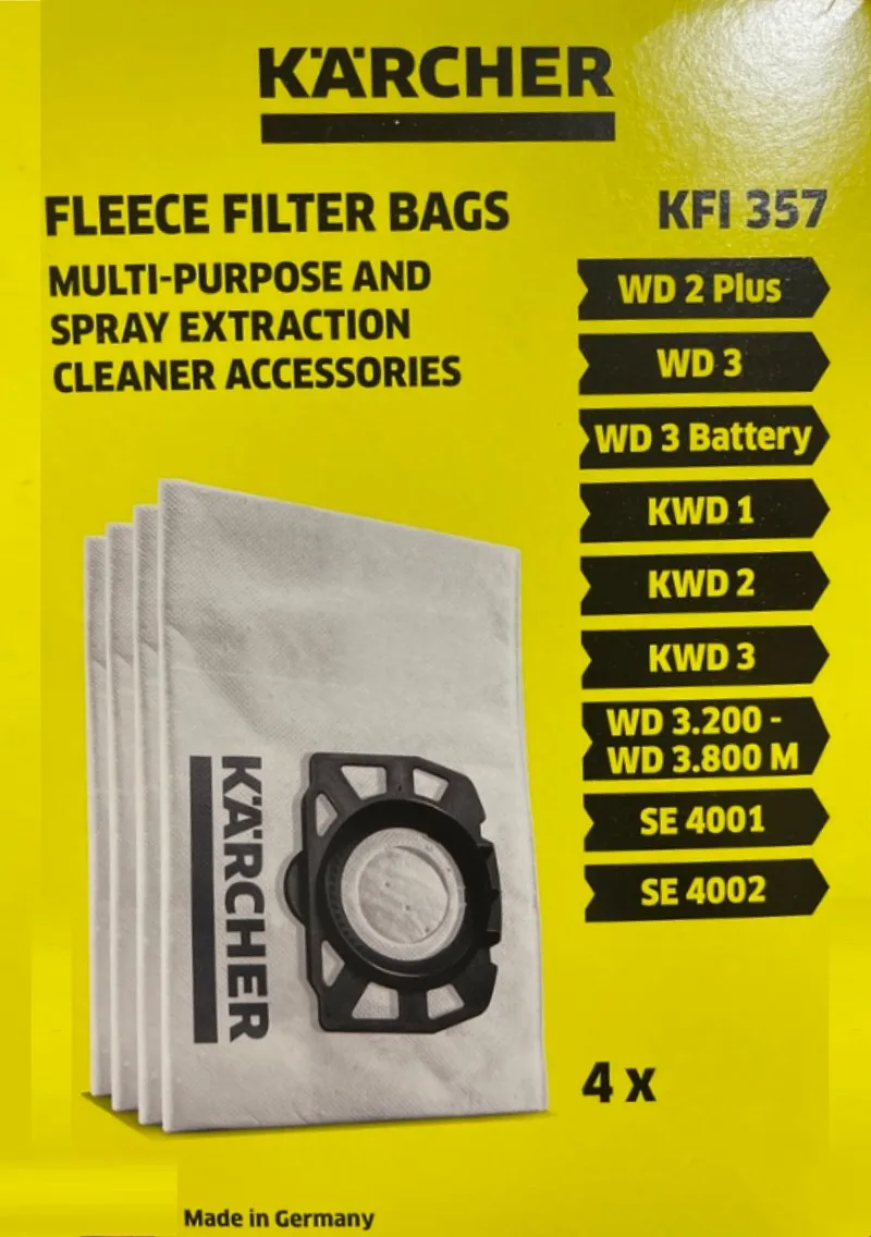 Sac aspirateur et Filtre pour Karcher WD3 Sacs remplacement 6.959-130 [Lot  10] et Filtres remplacement 6.414-552.0 [Lot 2]®