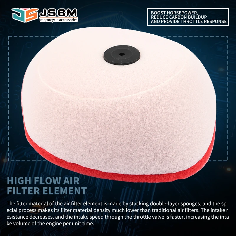 JSBM High-Performance Air Filter for Motorcycles