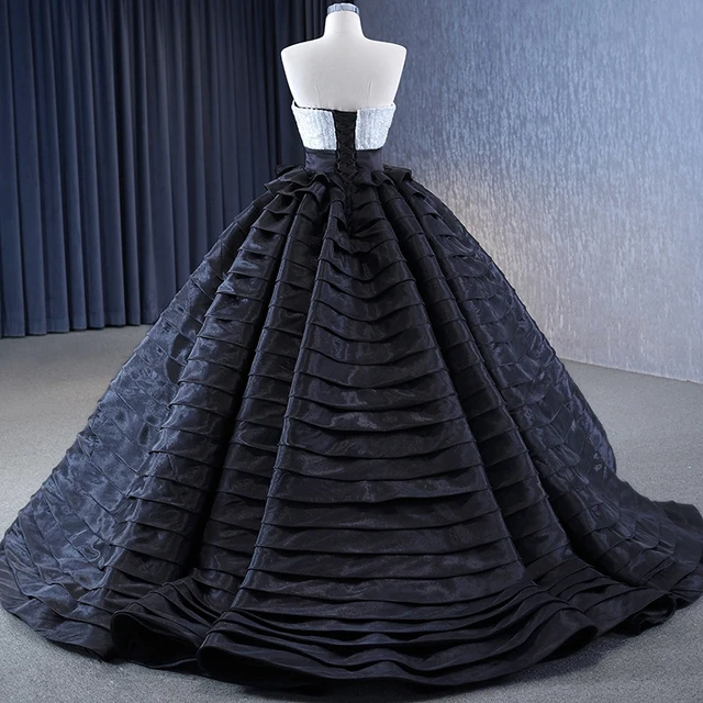 Classic Evening Dresses Organza Ball Gown Strapless Tiered Evening Dress for Women RSM231110 vestidos de fiesta 2