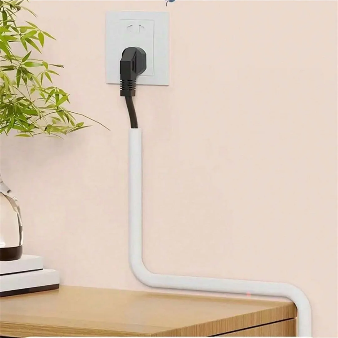 PVC Cord Management Channel - Invisible Decorative Wire Cover & Anti-Step Protector, Adhesive Soft Cable Organizer, Available in Multiple Lengths