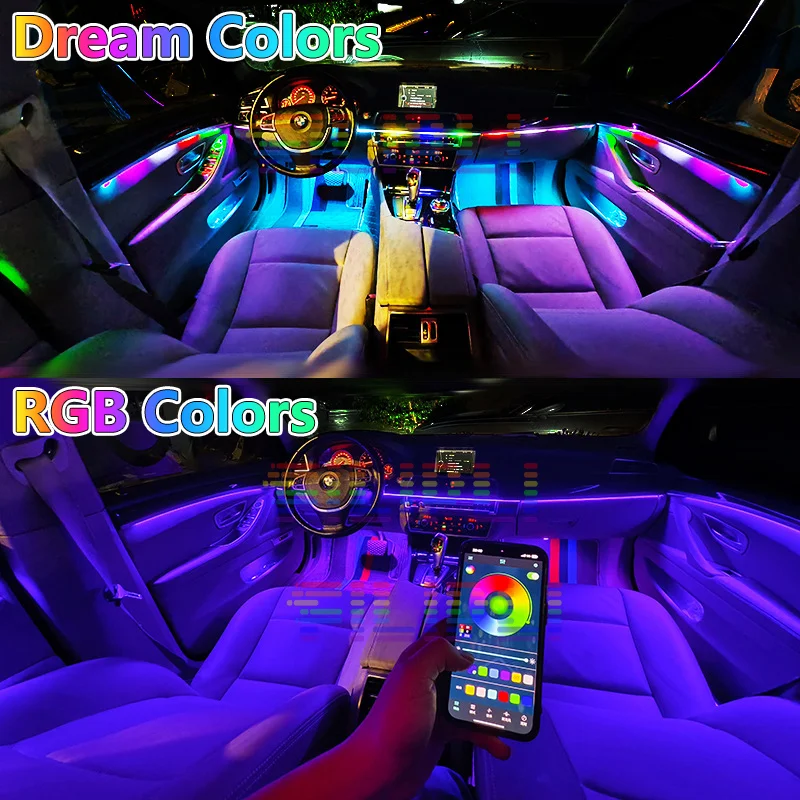 Dual Zone Car Ambient Lights 6