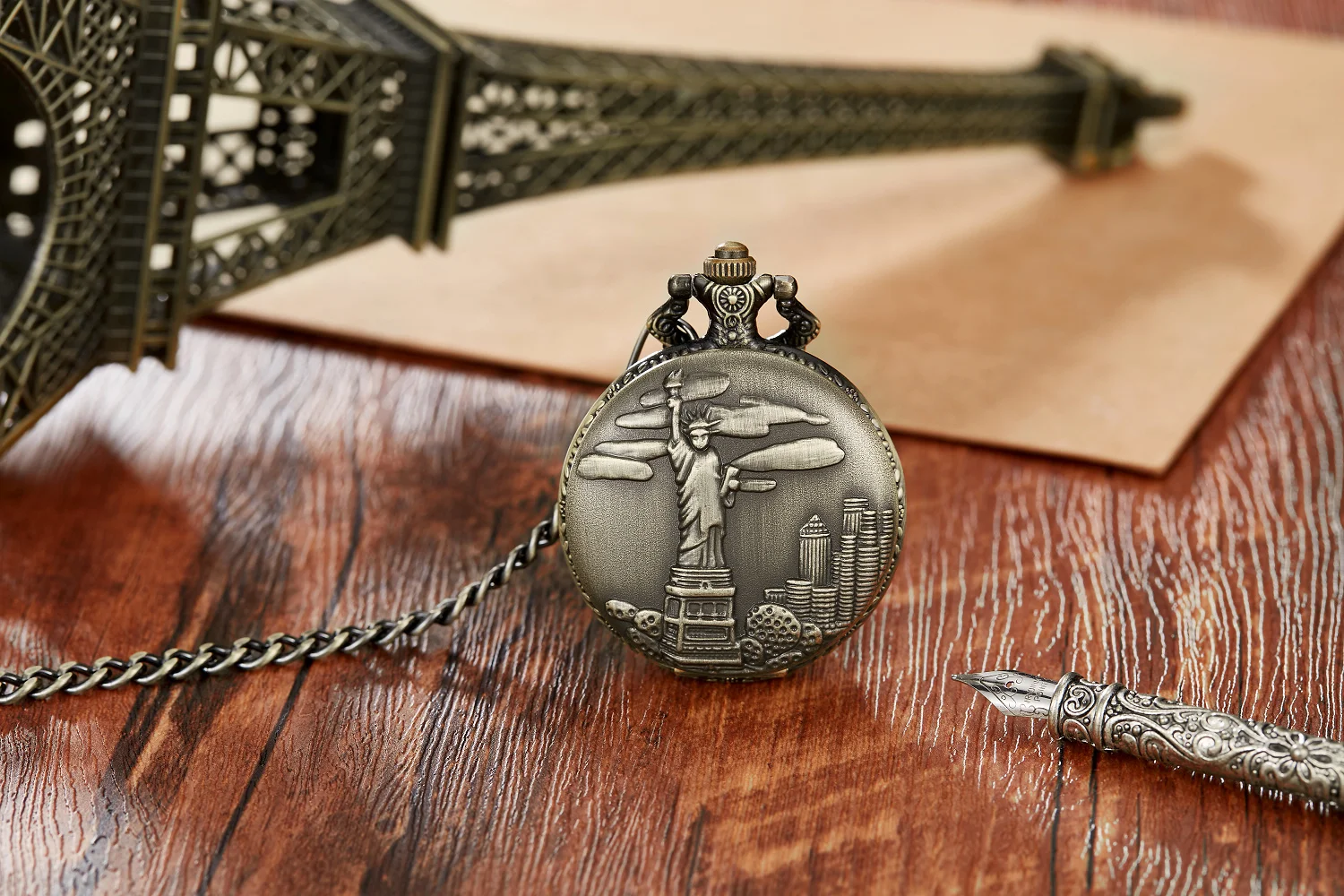 New Statue of Liberty Collectibles United States of America mechanical Pocket Watch 2023