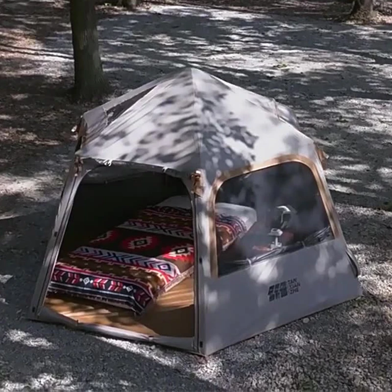 エアテント六角形　インフレータブルテント 六角形インフレータブルテント屋外キャンプ一晩キャンプテントクイック